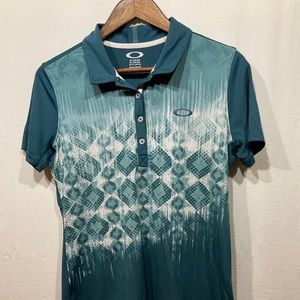 Oakley Women’s ‘Golf’ Teal Blue Polo Shirt